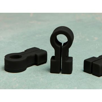 Kunststoff-Netzhaken Omega-Modell schwarz 8 mm