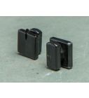 Kunststoff-Netzhaken flach quadratisch schwarz 11mm
