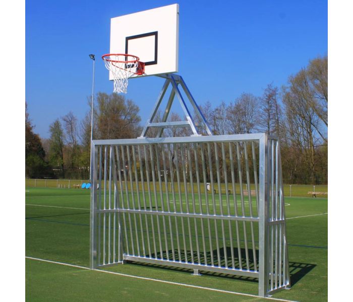 Bolzplatztor 300 x 200 cm mit Basketballaufbau