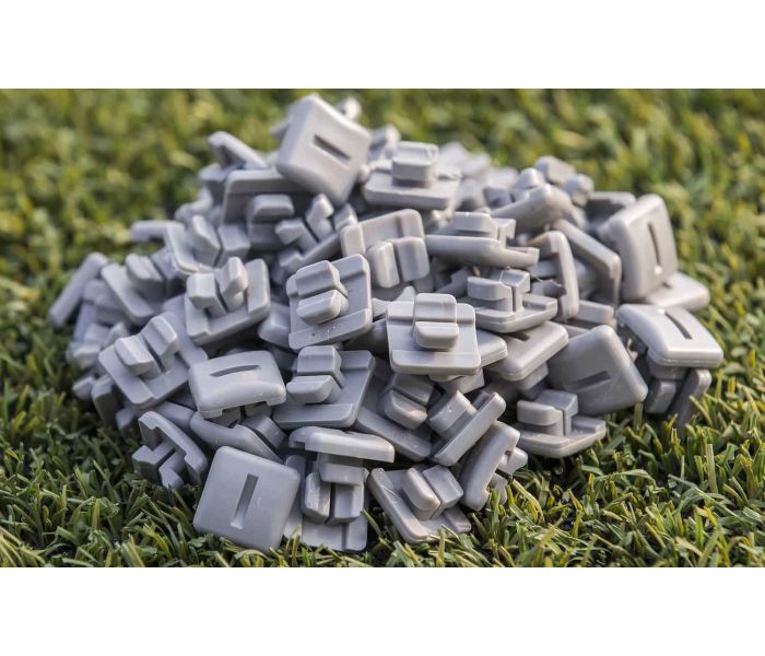 Kunststoff-Netzhaken flach quadratisch grau 11mm