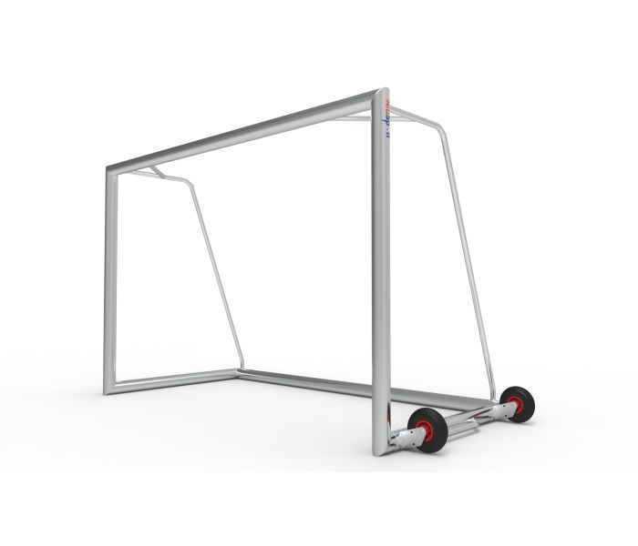 Profi-Fußballtor 300x200x150 cm - seitliche Transportrollen
